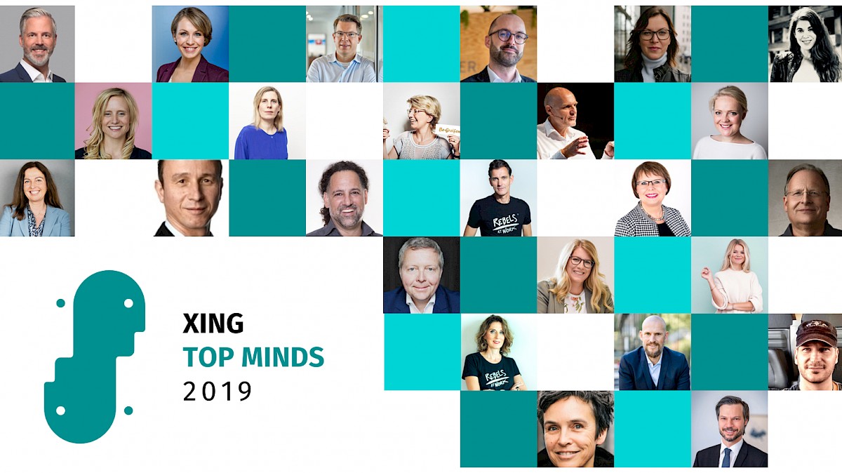 Collage der 25 XING Top Minds 2019